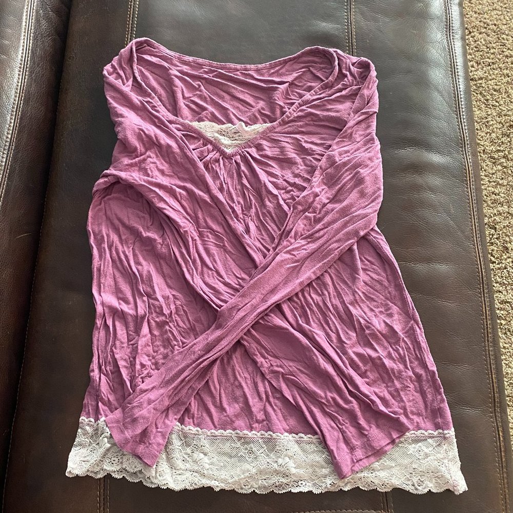 pink lacy night shirt
